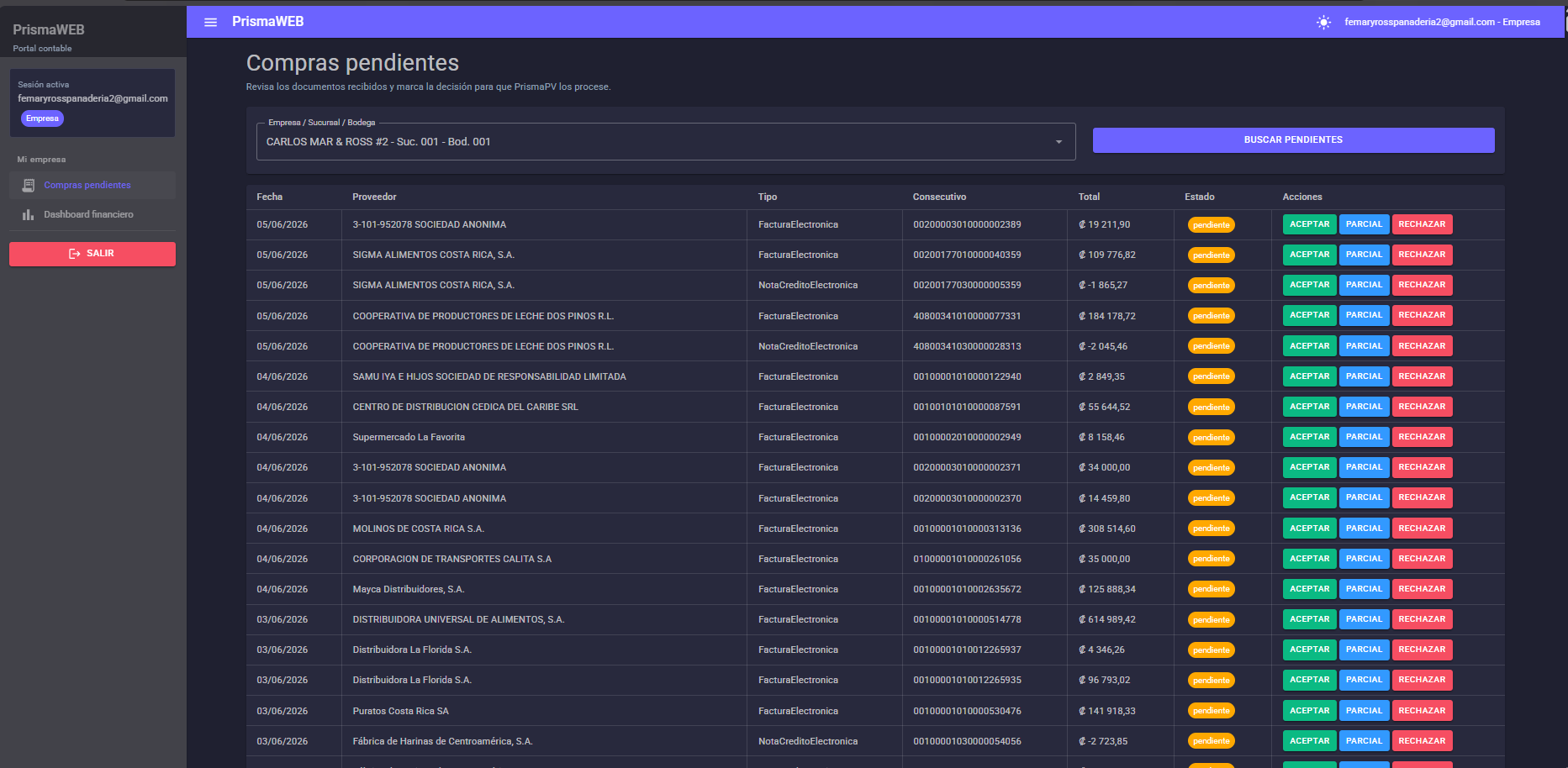 Compras PrismaWEB